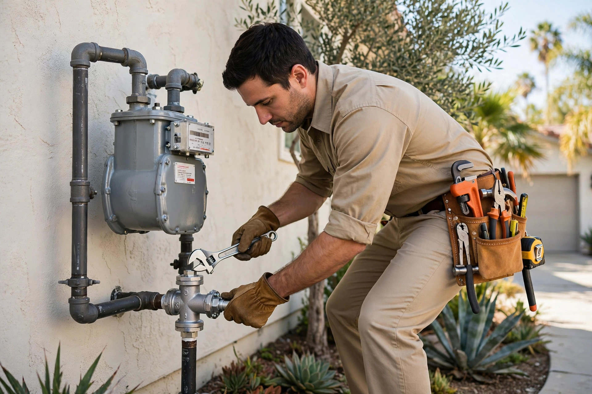 Service photo: Earthquake Gas Shutoff Valve Installation